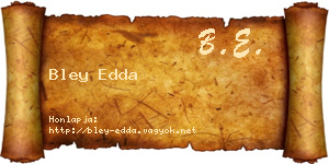 Bley Edda névjegykártya